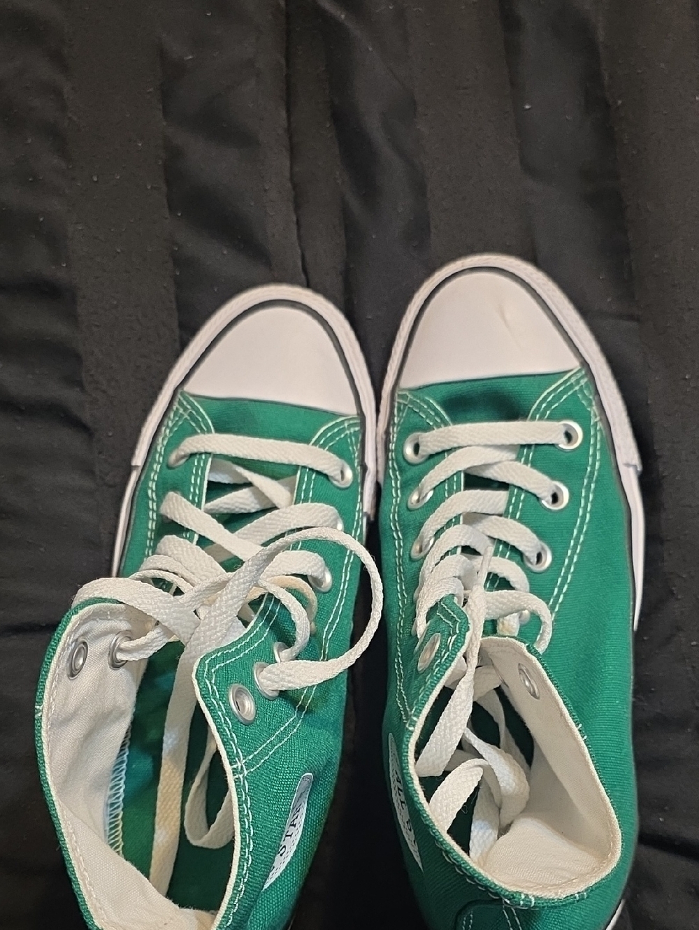 Canvas High-Top Kids Sneakers in Green